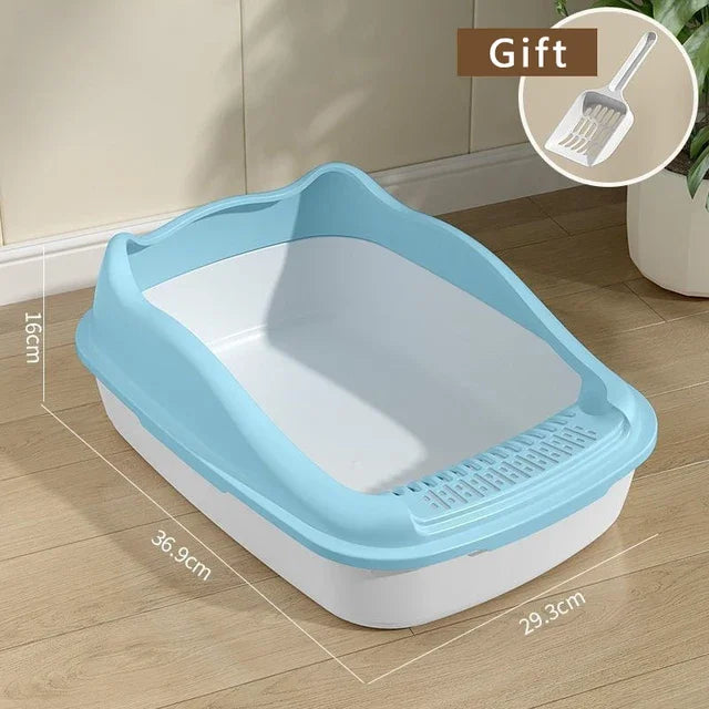 Cat Bedpans Cat Litter Box Pet Sandbox for Kitty Anti-Splash Cats Toilet Pet Sandbox Kitten Tray Bedpan Cleaning Cat Supplies