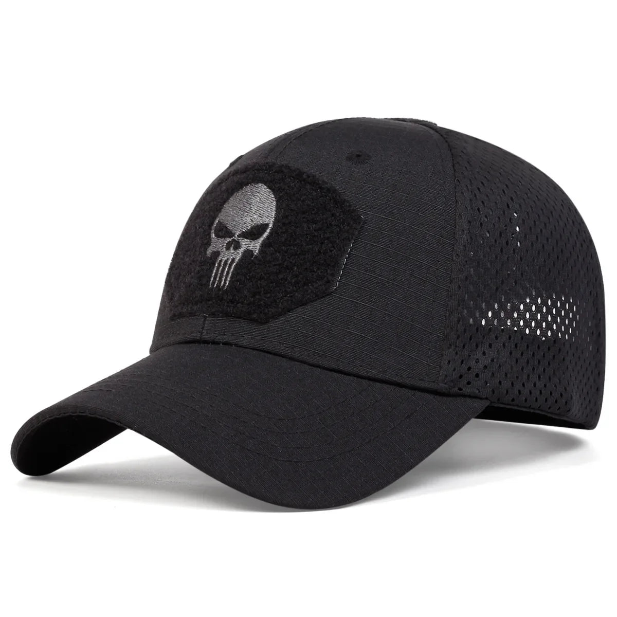 Unisex Skull Baseball Cap | Breathable Mesh Snapback for Outdoor Adventures