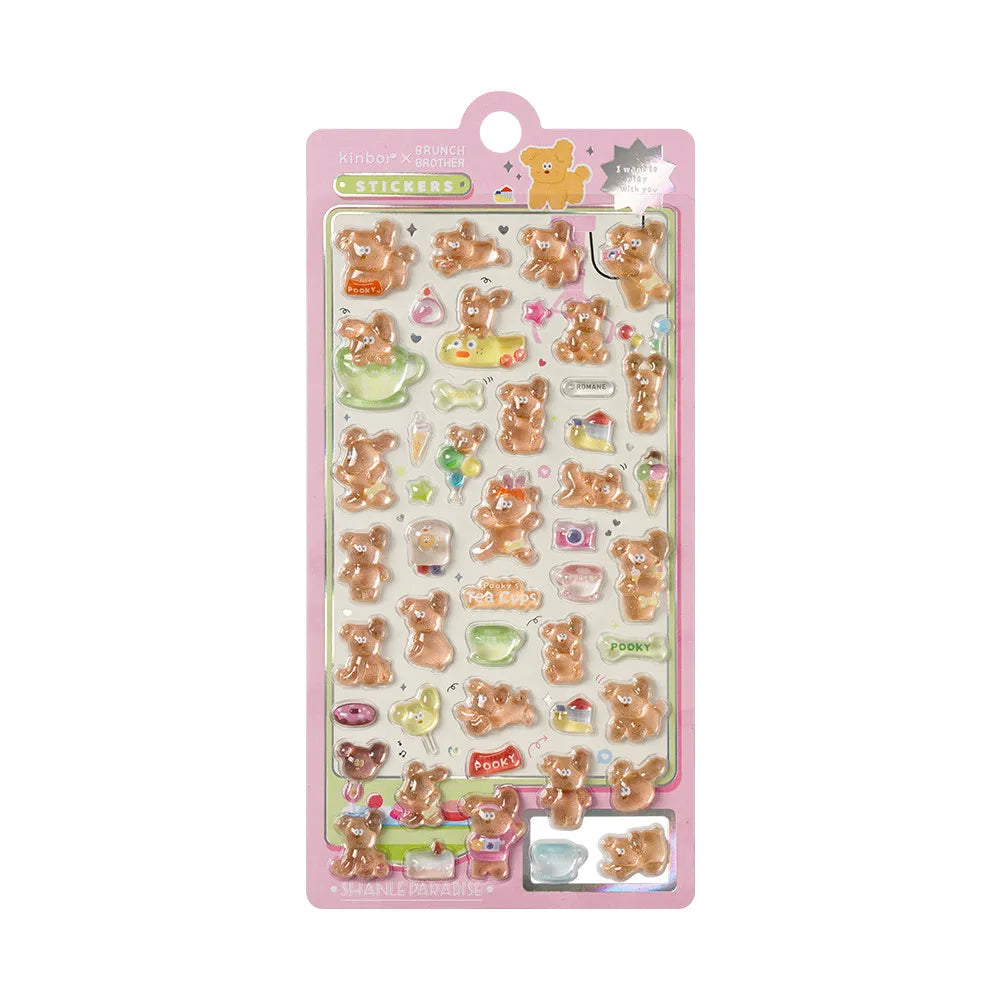 3D Food Stamping Seal Sticker | Japanese Anime Decorative Craft Stickers for Kids