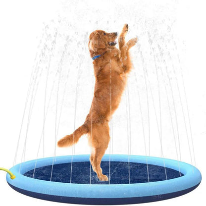 Pet Dog Water Spray Mat Pvc Inflatable Water Fountain Spray Mat Pet Bathing Mat Outdoor Water Play