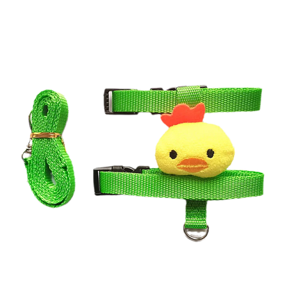 Small Animals Outdoor Wakling Supplies Cartoon Style Rabbit Harness and Leash Set for Bunnies Guinea Pig Bunny Accessoris Pet