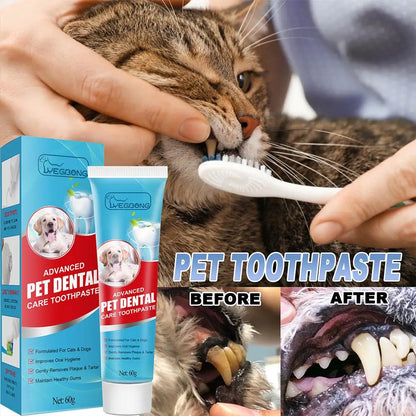 Pet Toothpaste for Cats & Dogs,Daily Oral Care Paste to Freshen Breath & Reduce Soft Plaque Buildup,Gentle Pet Dental Care Paste