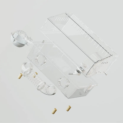 Hamster Cage 2-Layer Clear Acrylic Pet Habitats Hamster Enclosure for Indoor Outdoor Home Yard Breeding Observation Pet Shop