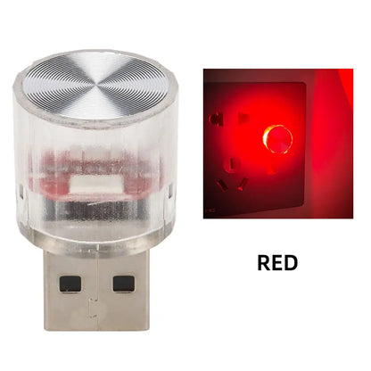 USB Mini RGB Night Light | LED Ambient Decorative Lamp for Bedroom, Car, Office