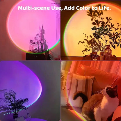 Sunset Projection Lamp with Remote | 16 Color LED Night Light