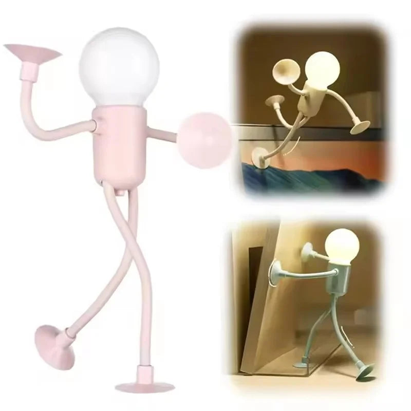 Poseable Sportsman Night Light | Funny Suction Cup Desk Lamp for Bedroom Bathroom