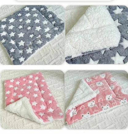 Portable Dog Sleeping Bed Mats Pet Blanket Plush Washable Cat Sofa Bed Mat Home Travel Comfortable Warm Soft Flannel relax Towel