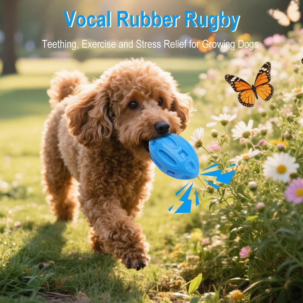 New Dog Toy Ball High Quality Rubber Sounding Olive Balls Super Durable Teeth Sharpening Chewing Training Toys Pet Supplies