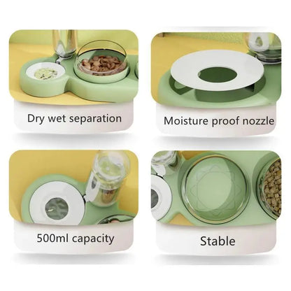 Pet Automatic Feeders 3 Bowl Pet Water Dispenser Feeders Large-diameter Dog Basin Cat Bowls Pet Automatic Feeders Wholesale