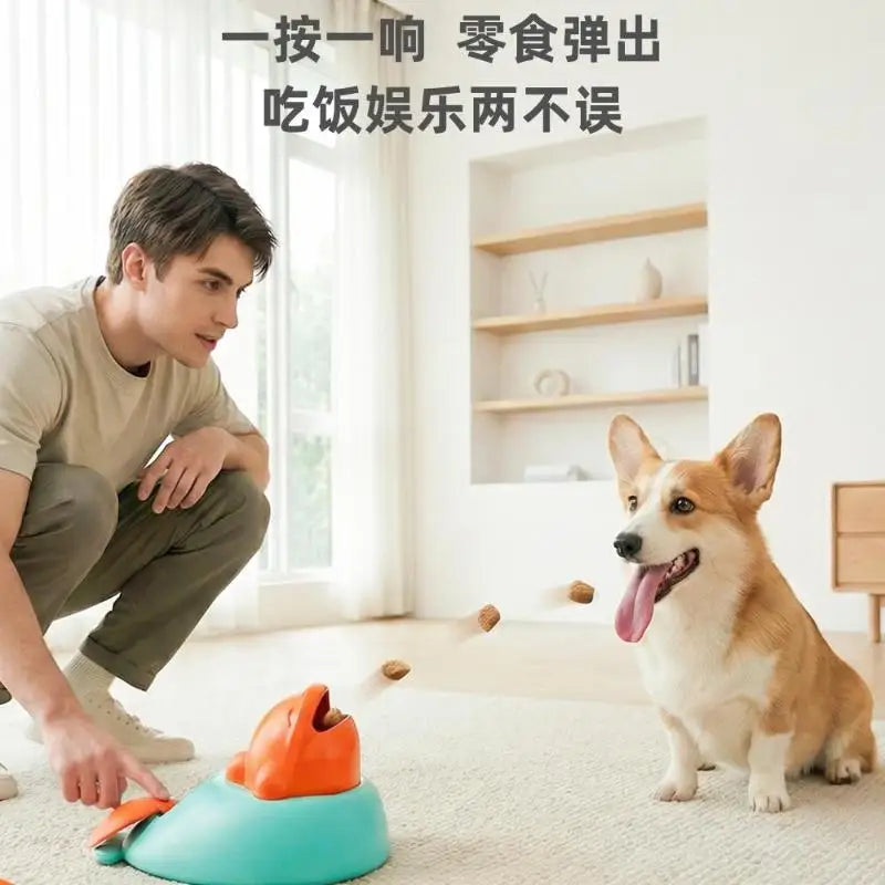 Pet Training Feeding Toys Interactive Dog Food Launcher Training Puzzle Toy For Dogs Cats Fun Feeding Machine Pet Training Toy