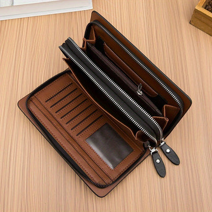 Men's Double Zip Business Clutch