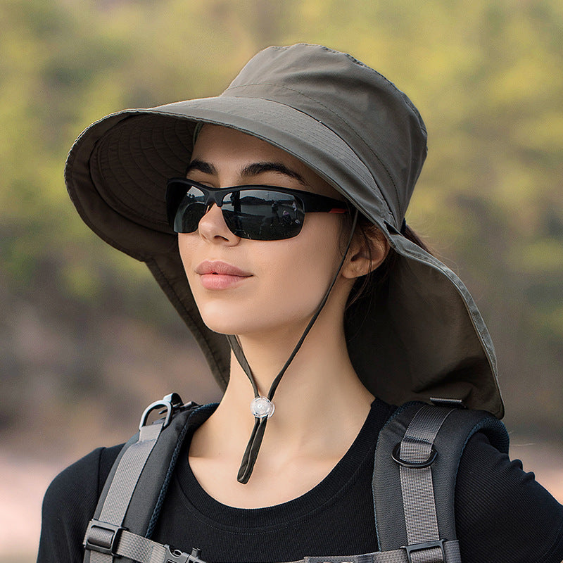 Women's Mountaineering Big Brim Fisherman Hat Sun Protection
