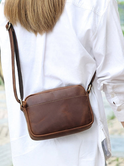 Retro Genuine Leather Men's Messenger Bag