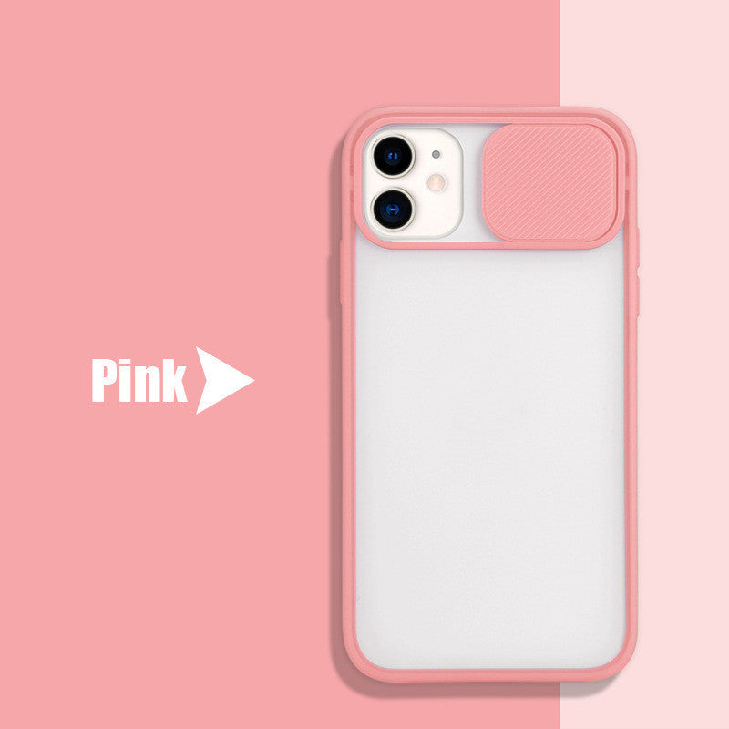 Frosted frame lens phone case