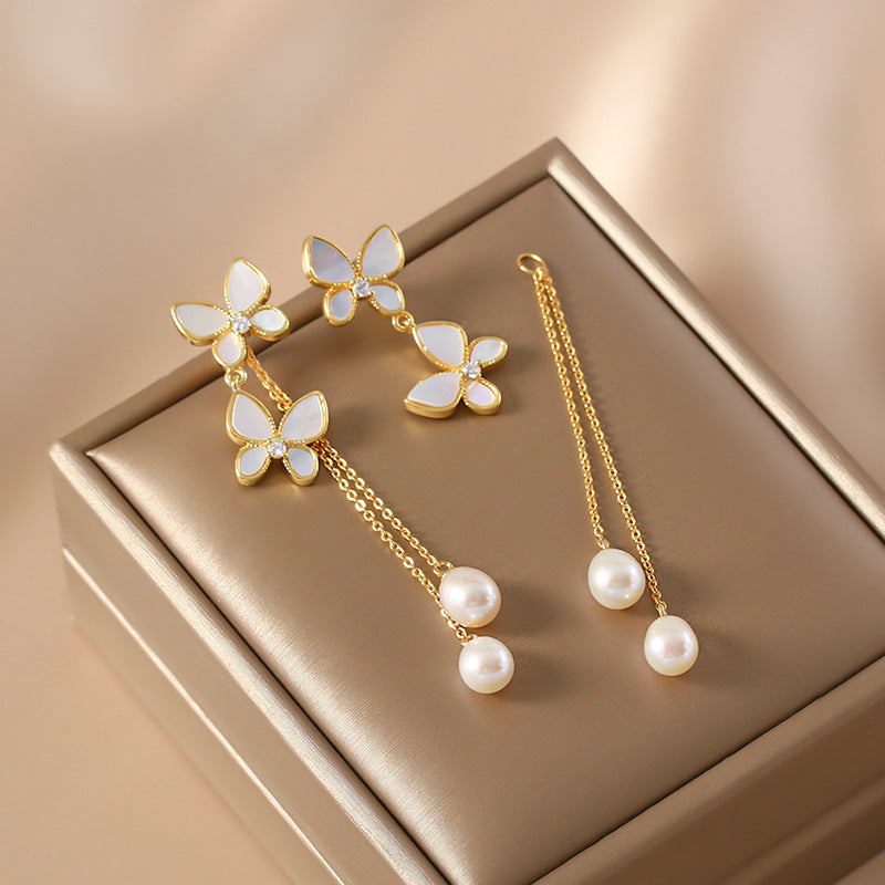 Trendy Sweet Butterfly Tassel Earrings
