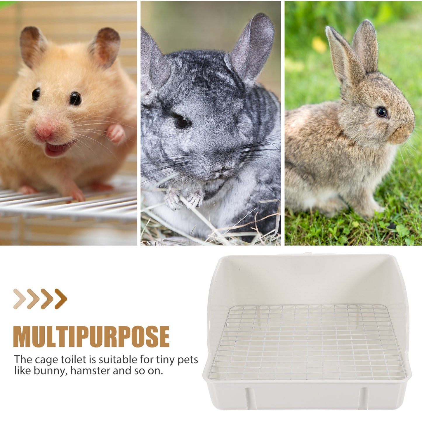 Large Size Rabbit Litter Box Cage Toilet For Bunny Hamster Trainer Potty Pet Bedding Lining Supplies Plastic Guinea Pig Products