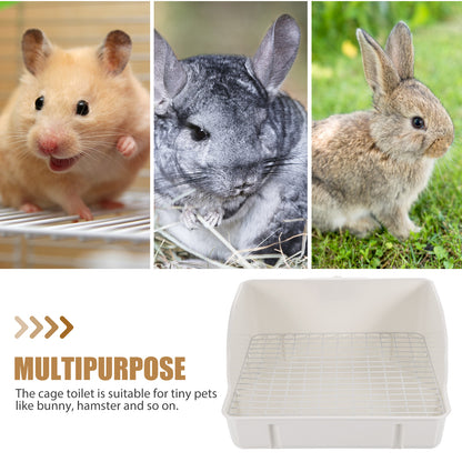 Large Size Rabbit Litter Box Cage Toilet For Bunny Hamster Trainer Potty Pet Bedding Lining Supplies Plastic Guinea Pig Products
