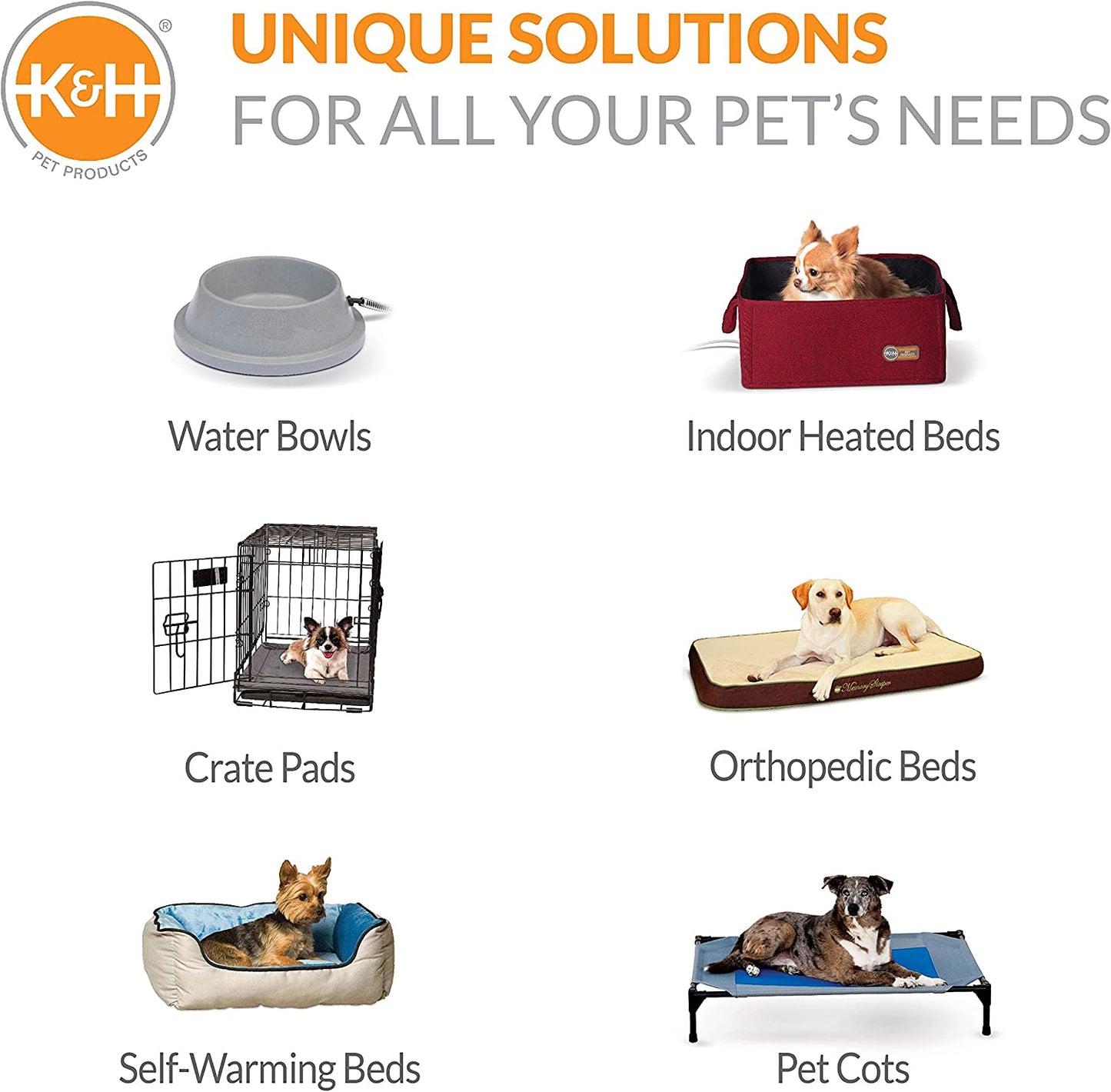 K&H Outdoor Elevated Dog Bed, Cooling Raised Dog Bed, Gray, XL 50X32In | Pet Cot for Large & Extra Large Pets, Breathable Mesh Center Hammock Design, Indoor/Outdoor Washable Cover, 50X32In