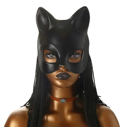 Cat Girl Half Face Party Mask | EVA Masquerade and Cosplay Accessory