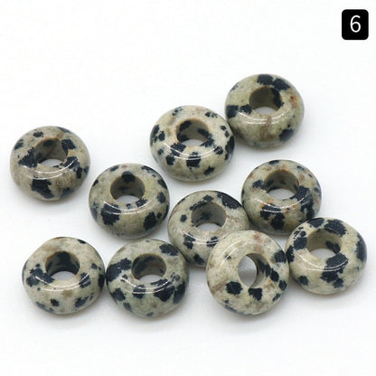 Large Hole Crystal Agate Jade Abacus Beads
