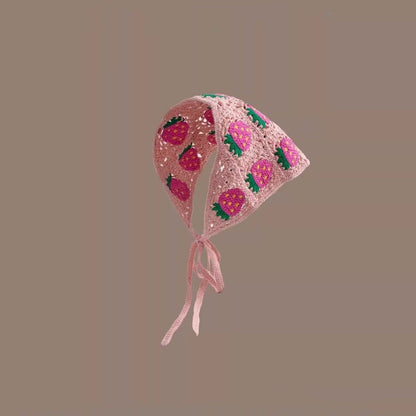 Hand-Knitted Triangular Headcloth Sweet Style