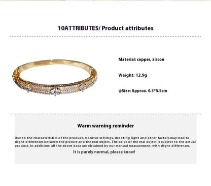 Zircon Flower Bracelet Stylish, Simple, and Versatile