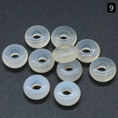 Large Hole Crystal Agate Jade Abacus Beads