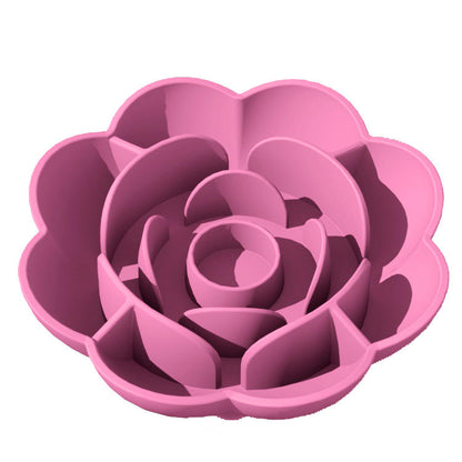 Non-slip Slow Feeding Silicone Dog Food Bowl Easy To Clean