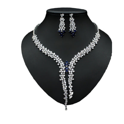 Zircon Earrings and Necklace Set