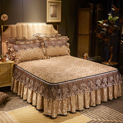 Detachable Skirt Non Slip Bed Cover Dustproof