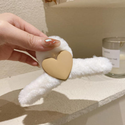 Korea Dongdaemun Love Plush Grab Clip