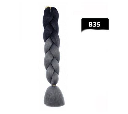 Gradient Color Big Braid African Chemical Fiber Wig