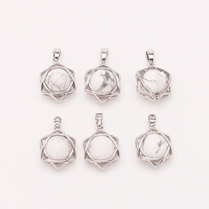 Crystal Aventurine Agate Star Pendant Beads