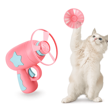 Cat Flying Disc Launcher | Interactive Toy for Kitten Training