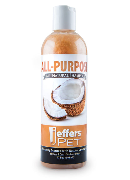 Jeffers Pet Tearless All-Purpose All-Natural Coconut Oil Shampoo for Dogs & Cats
