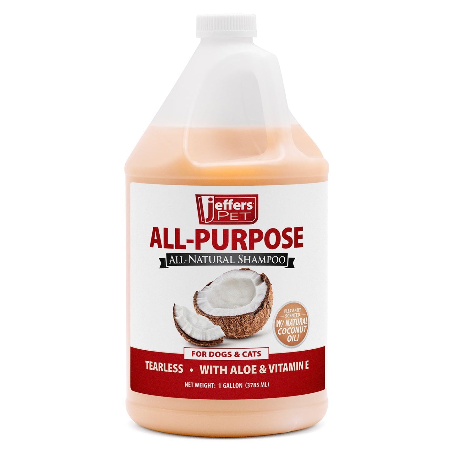Jeffers Pet Tearless All-Purpose All-Natural Coconut Oil Shampoo for Dogs & Cats