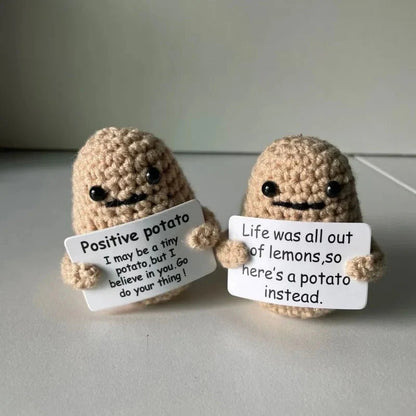 Mini Handmade Potato Hug Doll | Positive Energy Plush with Card