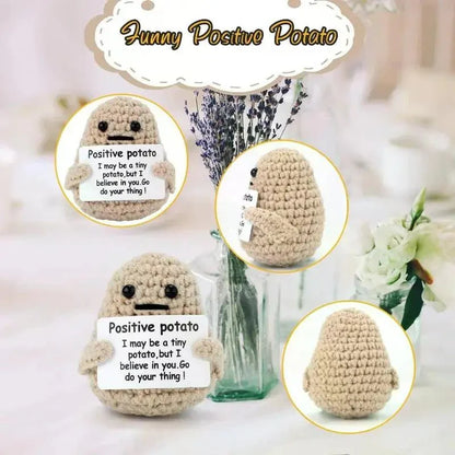 Mini Handmade Potato Hug Doll | Positive Energy Plush with Card