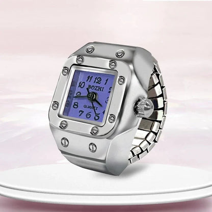 Roman Numeral Punk Gothic Finger Clock Jewelry | Mini Quartz Watch Ring