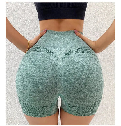 Seamless High Waist Yoga Shorts – Quick-Dry Stretch Fit