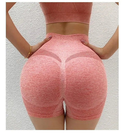 Seamless High Waist Yoga Shorts – Quick-Dry Stretch Fit