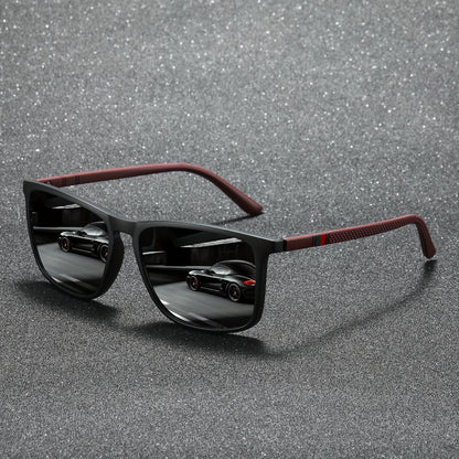 Square Polarized Sunglasses for Men 2 Pack | UV Protection Anti-Glare Mirror Shades