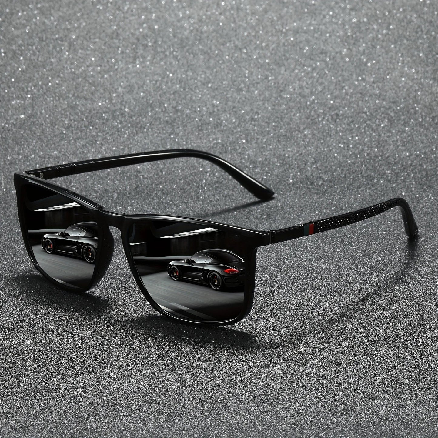 Square Polarized Sunglasses for Men 2 Pack | UV Protection Anti-Glare Mirror Shades