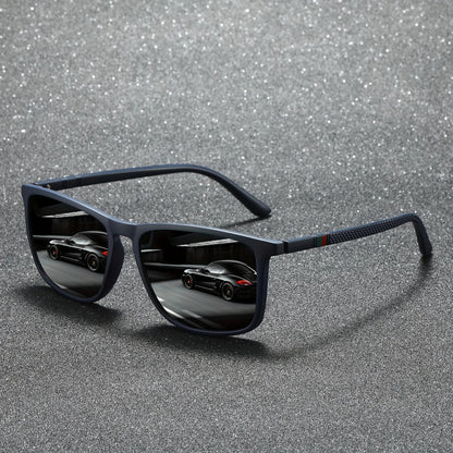 Square Polarized Sunglasses for Men 2 Pack | UV Protection Anti-Glare Mirror Shades