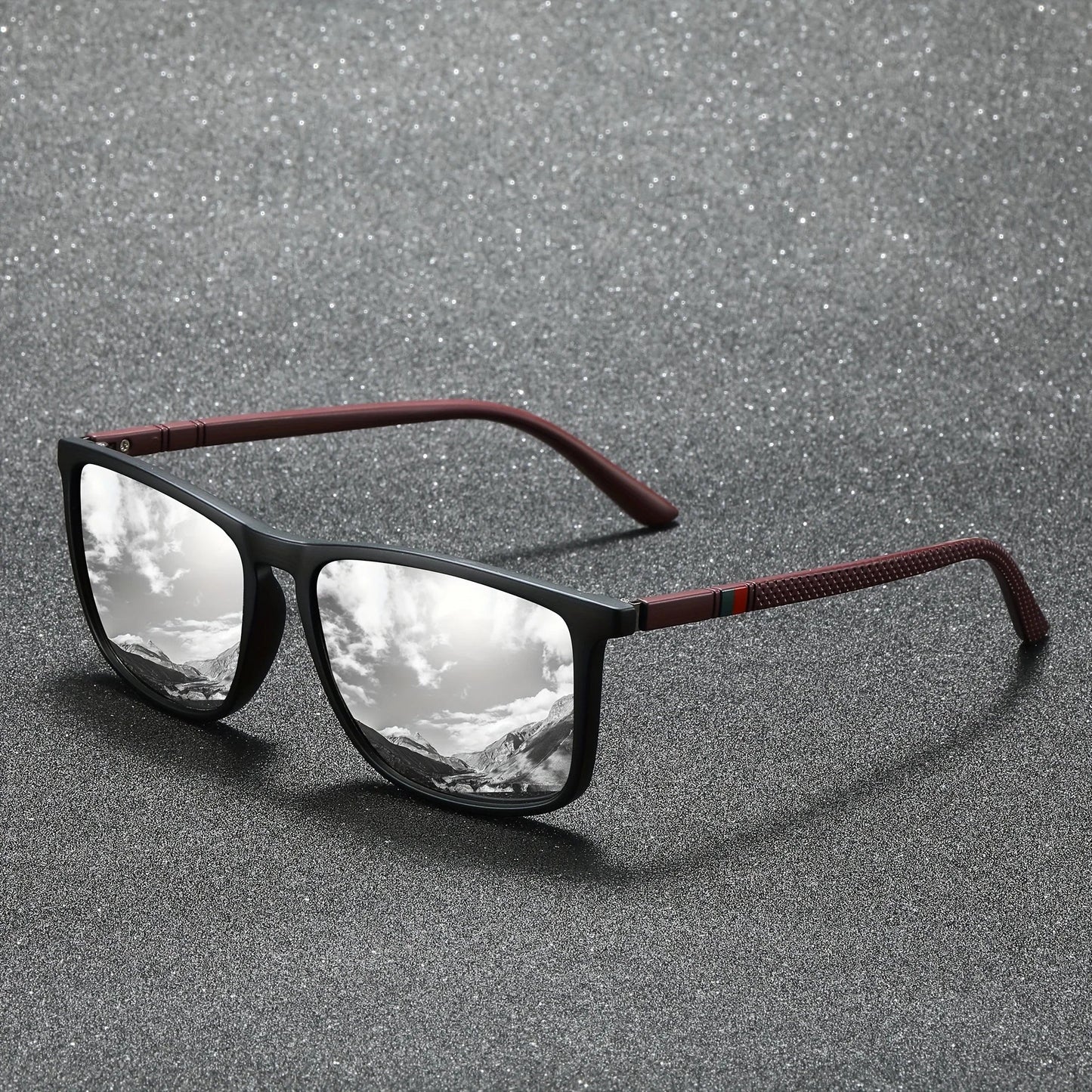 Square Polarized Sunglasses for Men 2 Pack | UV Protection Anti-Glare Mirror Shades