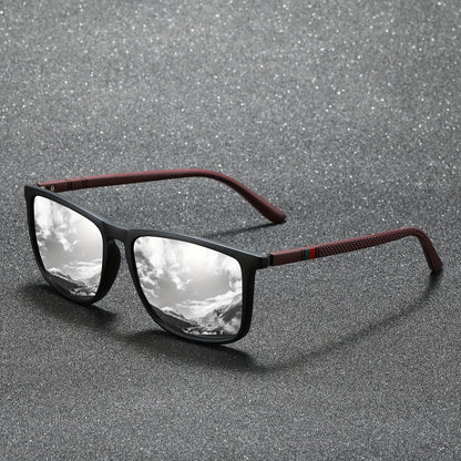 Square Polarized Sunglasses for Men 2 Pack | UV Protection Anti-Glare Mirror Shades