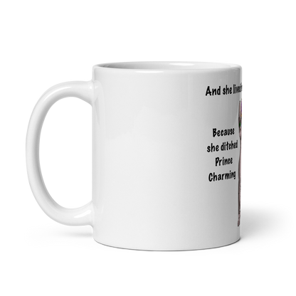 "DITCHED PRINCE CHARMING & GOT A SPHYNX" MUG